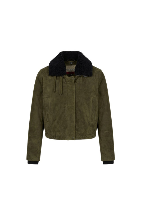 Jasper Suede Jacket Olive