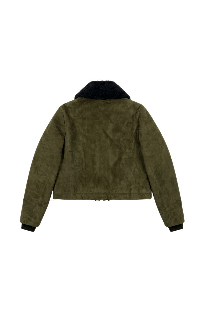 Jasper Suede Jacket Olive