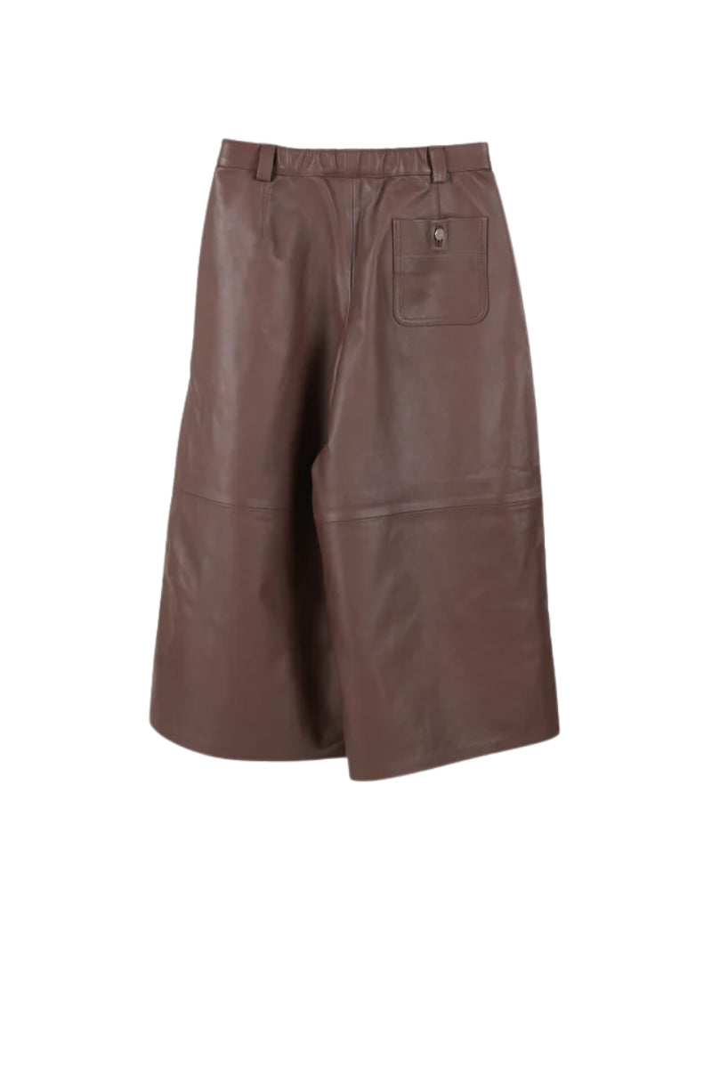 Justin Leather Pants Brown