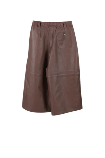 Justin Leather Pants Brown