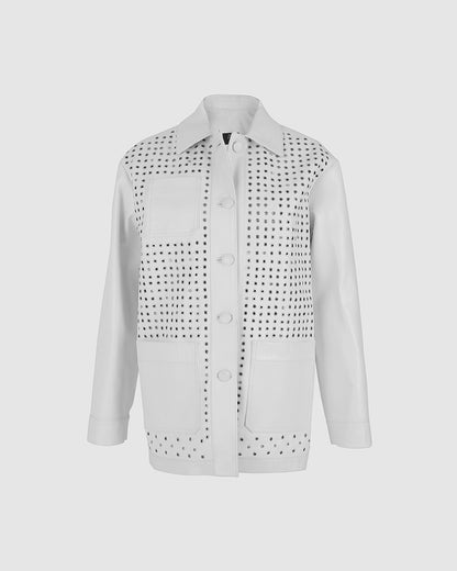 Karri Leather Jacket White