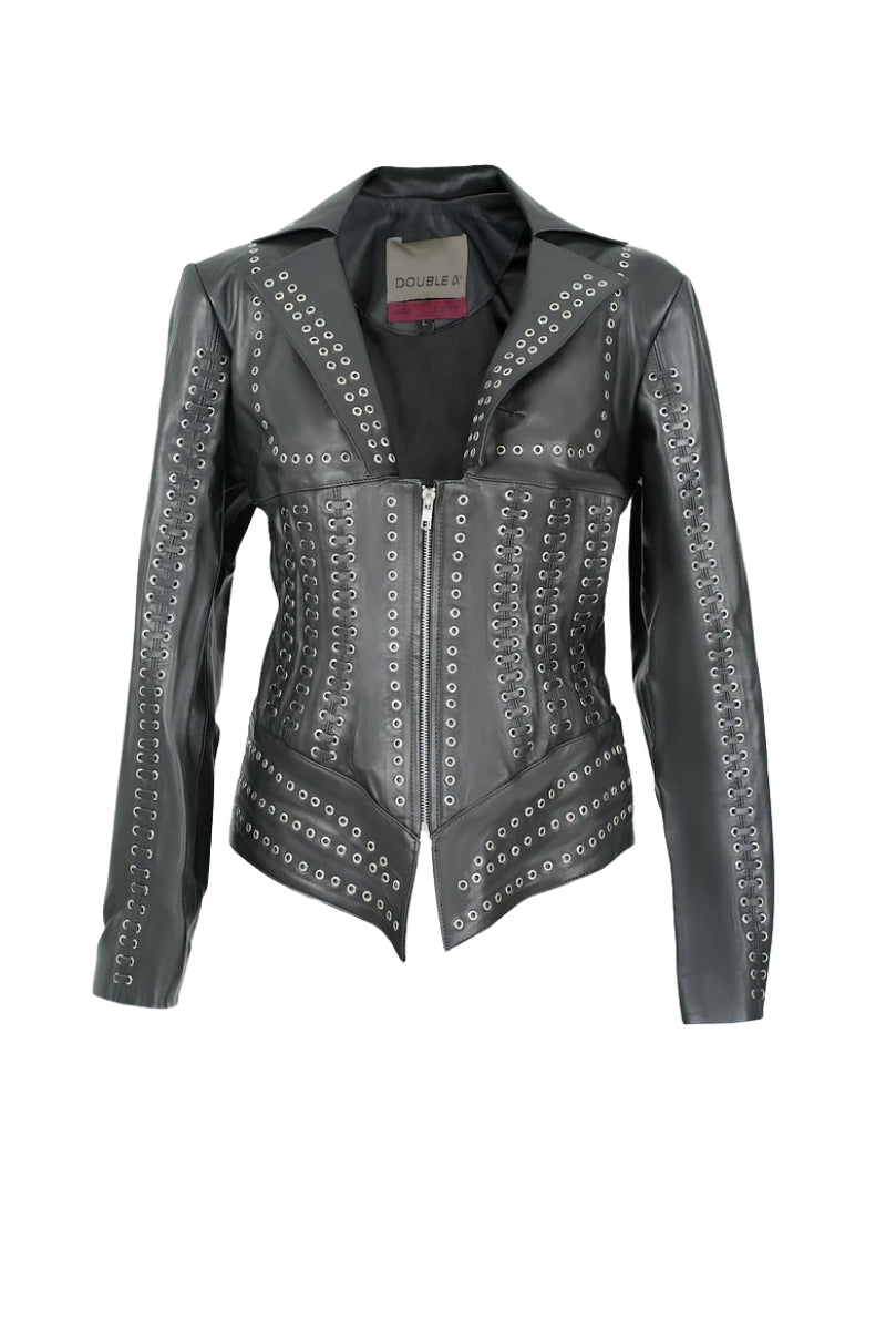 Kayla Leather Jacket Black