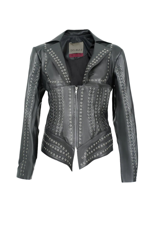 Kayla Leather Jacket Black