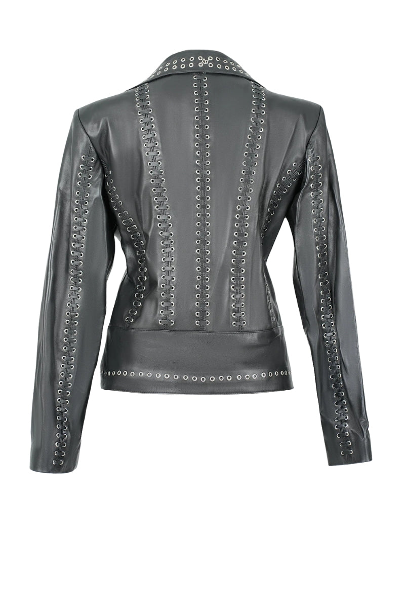 Kayla Leather Jacket Black