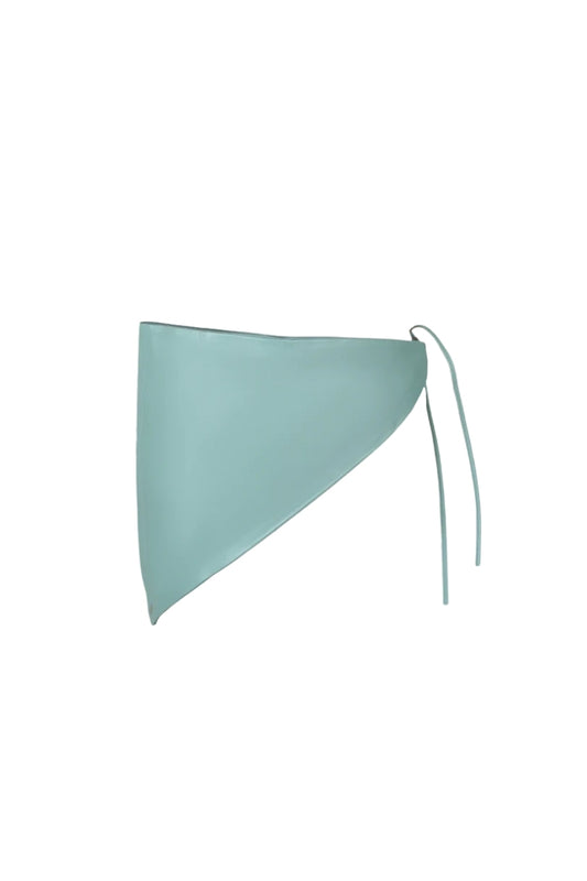 Leather Bandana Electric Baby Blue