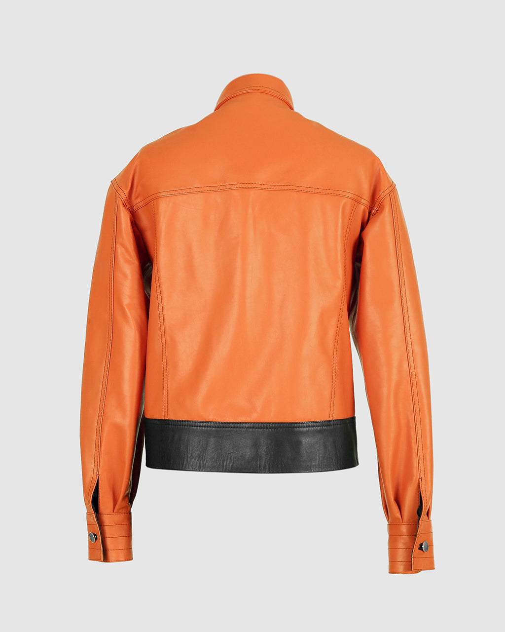 Lennox Leather Jacket Orange