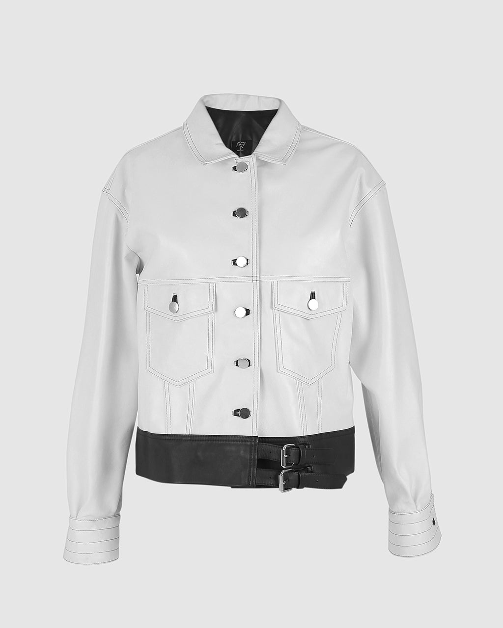 Lennox Leather Jacket White
