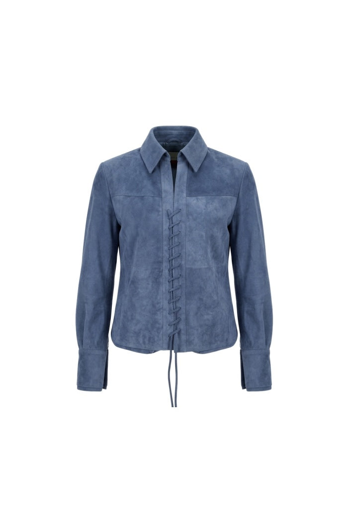 Liana Suede Shirt Blue