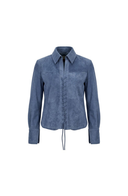Liana Suede Shirt Blue