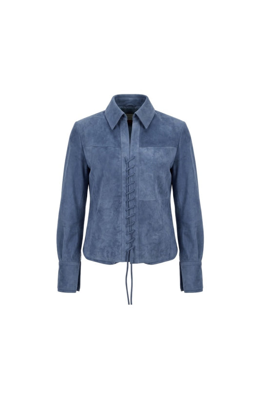 Liana Suede Shirt Blue
