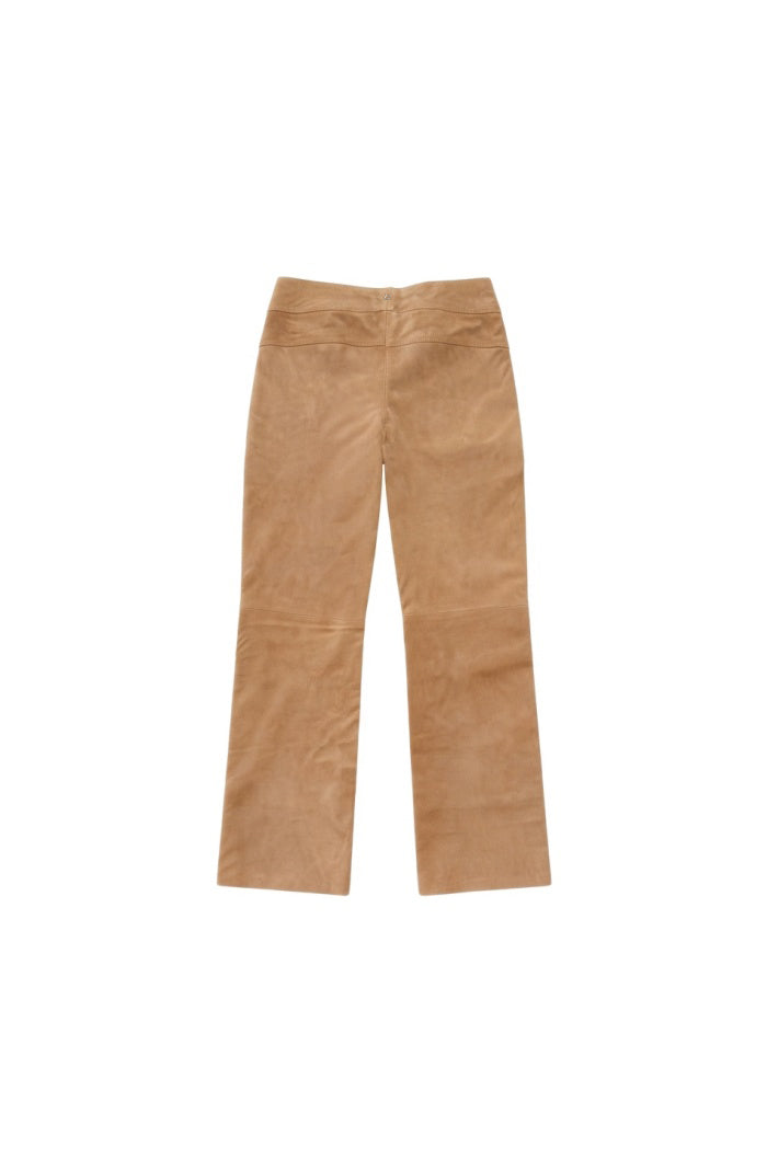 Isaac Suede Pants Beige