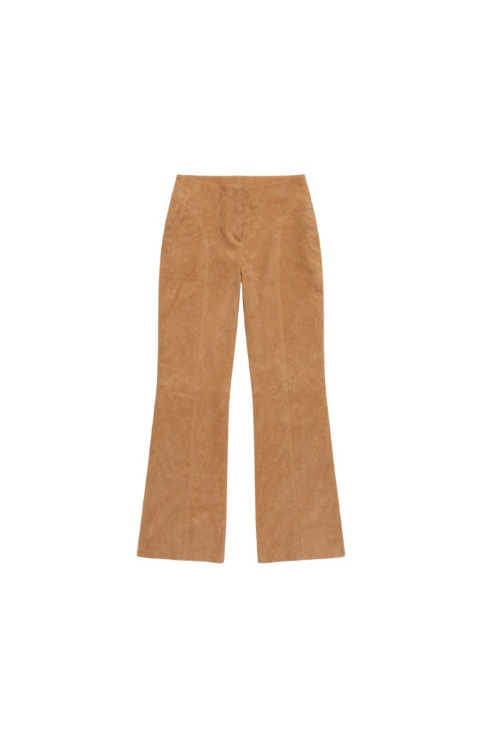 Isaac Suede Pants Beige