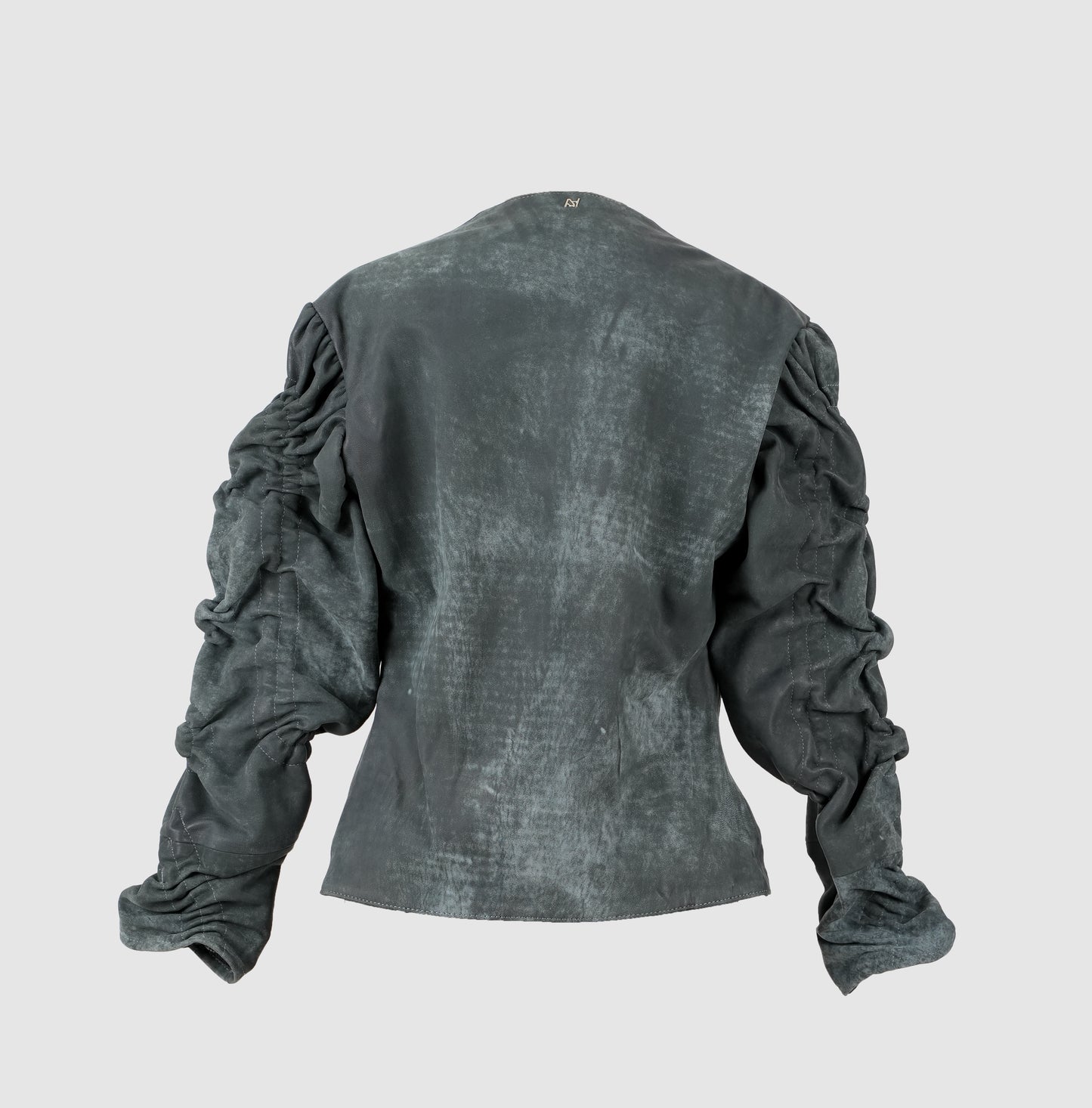 Dylan Leather Jacket Washed Grey