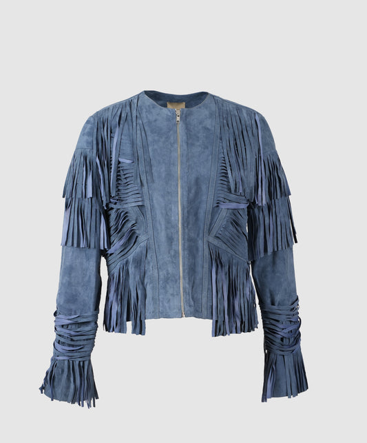 Aurora Suede Jacket Blue