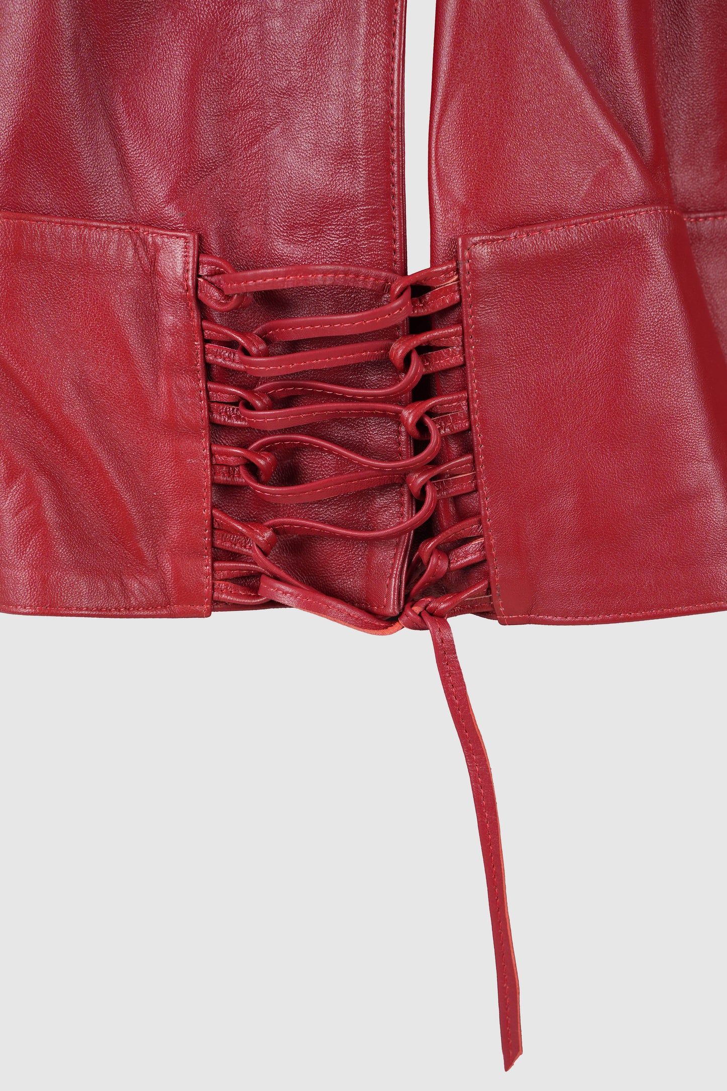 Jade Leather Jacket Red