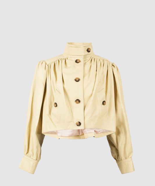 Lennox Leather Jacket Butter Yellow