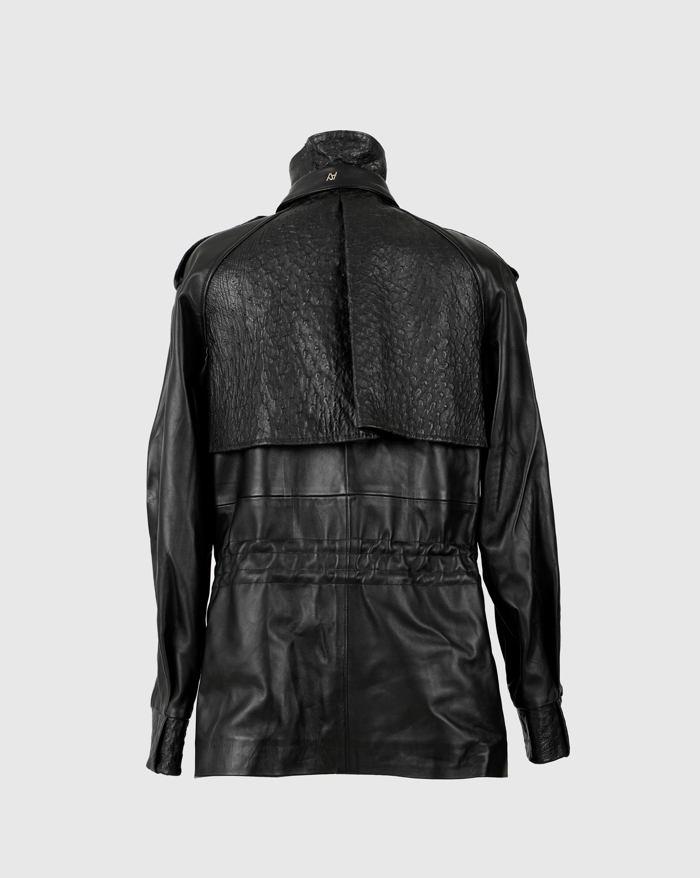 Gavin Leather Jacket Ostrich Black – Limited Edition