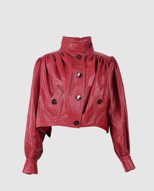Lennox Leather Jacket Red