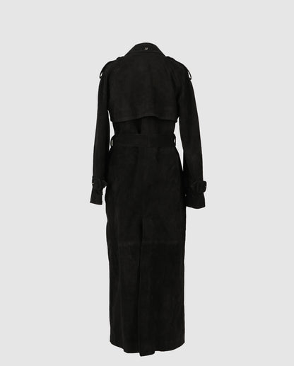 Astrid Suede Coat Black