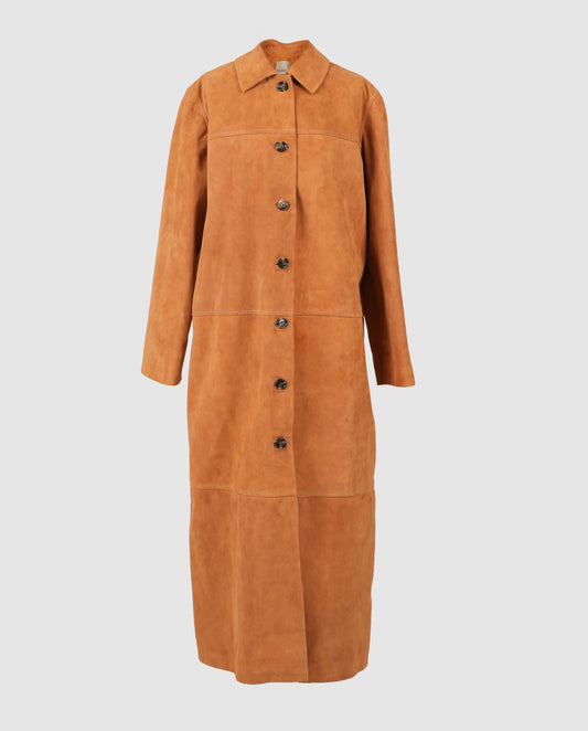 Gemma Suede Coat  Beige