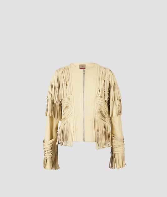 Aurora Leather Jacket Butter Yellow