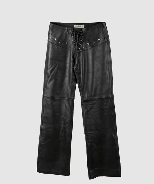 Jason Leather Pants Black