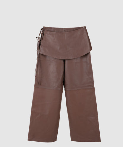 Harlow Leather Pants Brown
