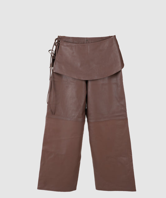 Harlow Leather Pants Brown
