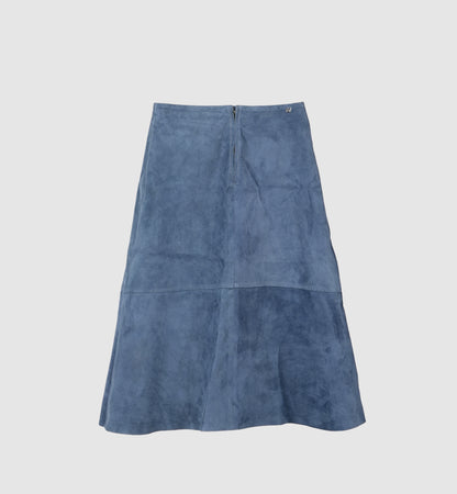 Isabelle Suede Skirt Blue
