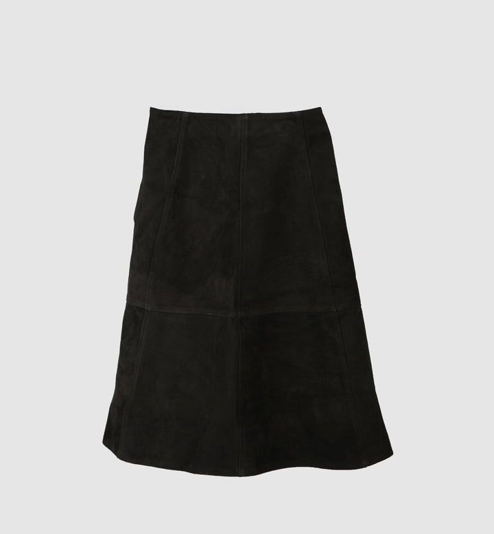 Isabelle Suede Skirt Black