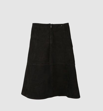 Isabelle Suede Skirt Black