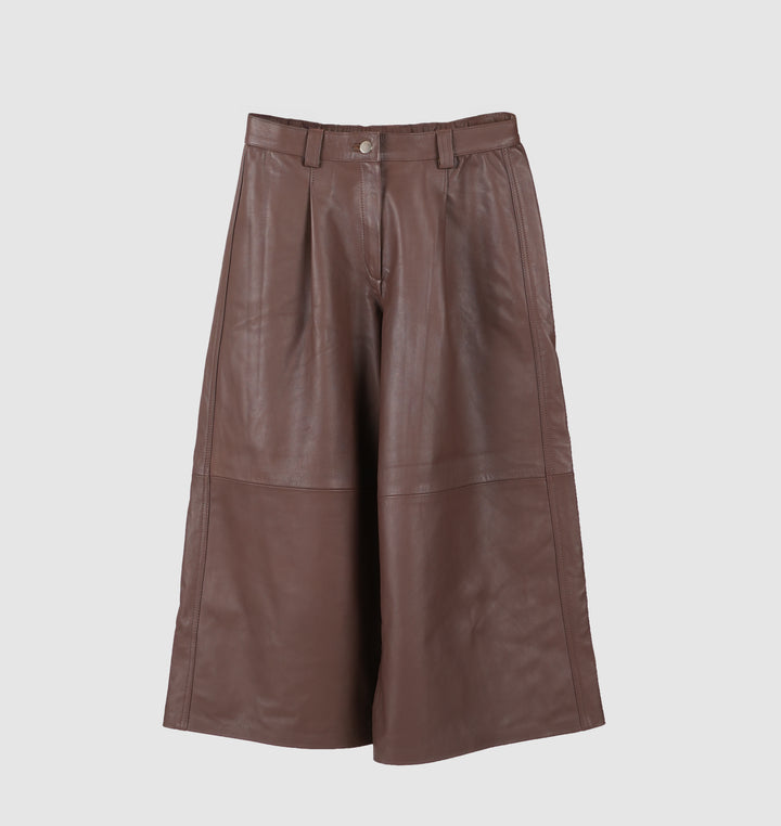 Justin Leather Pants Brown