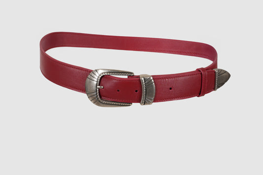 Revya Leather Belt Red
