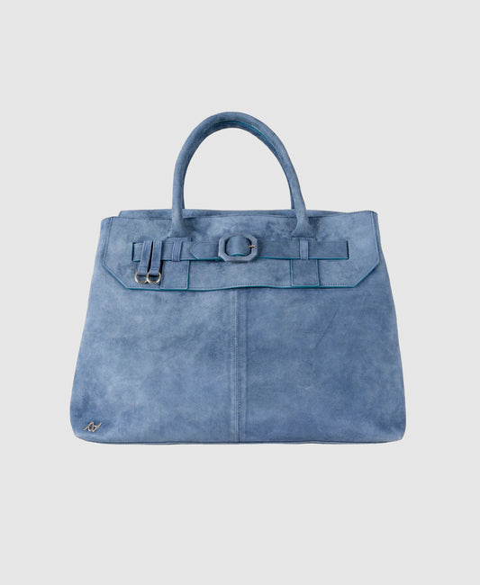 Eloura Oversized Suede Bag Blue