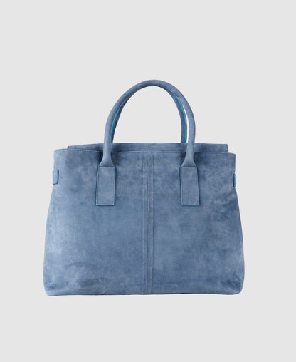 Eloura Oversized Suede Bag Blue