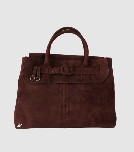 Eloura Oversized Suede Bag Brown