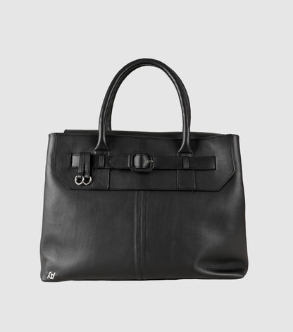 Eloura Oversized Leather Bag Black