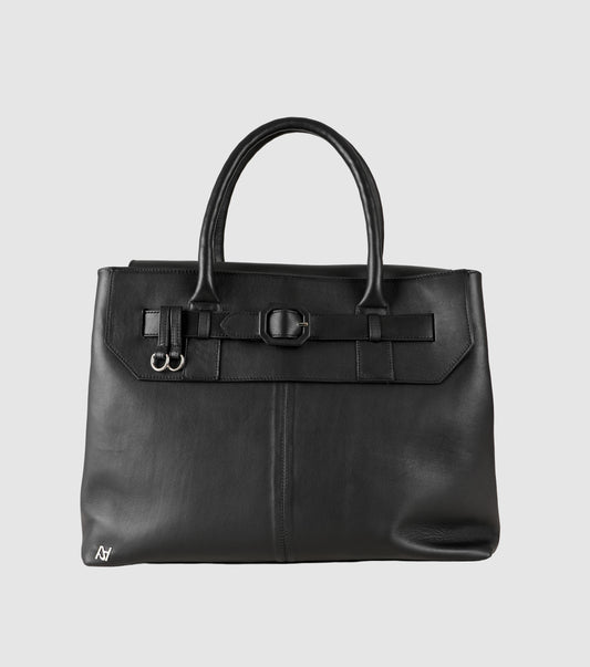 Eloura Oversized Leather Bag Black