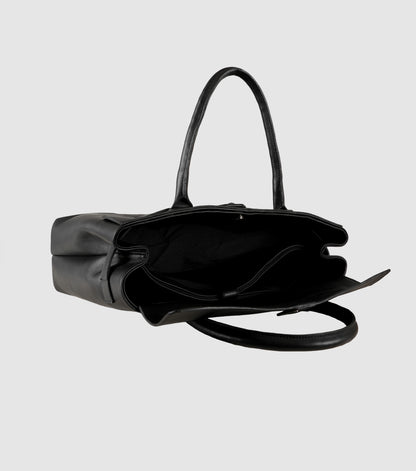 Eloura Oversized Leather Bag Black