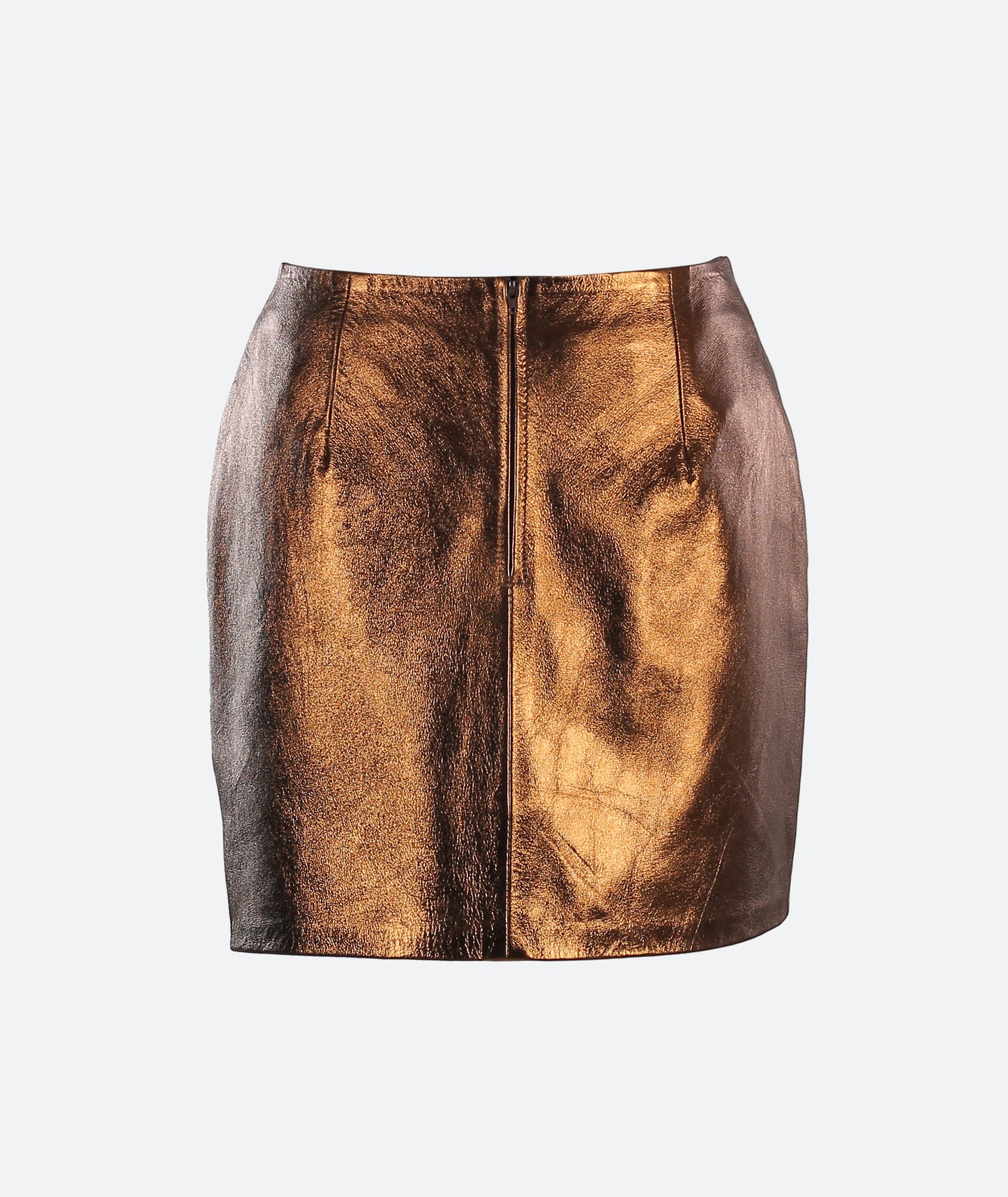 Magma Leather Skirt Copper