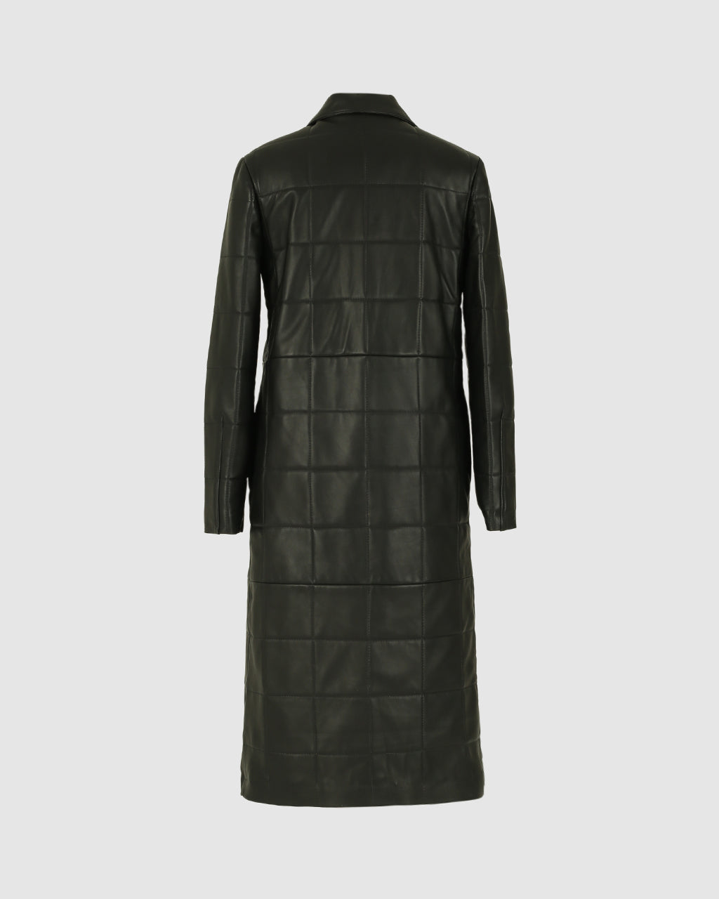 Maple Leather Coat Black