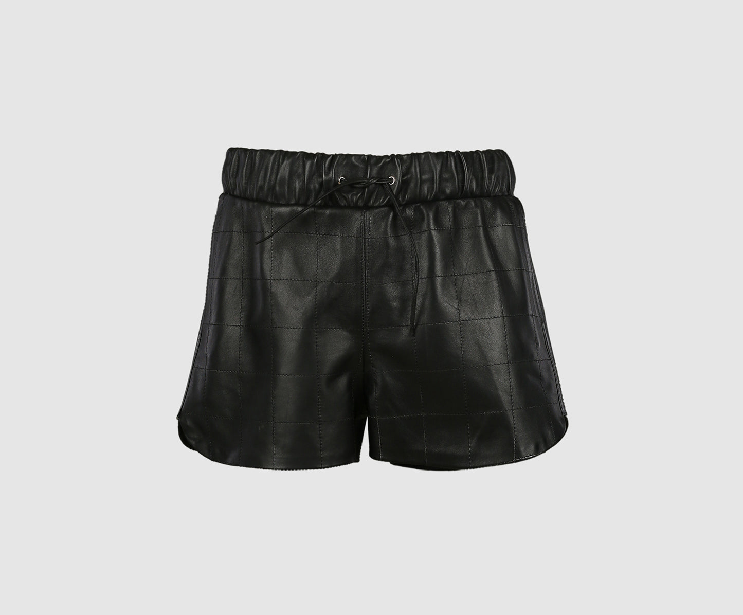 Maple Leather Shorts Black