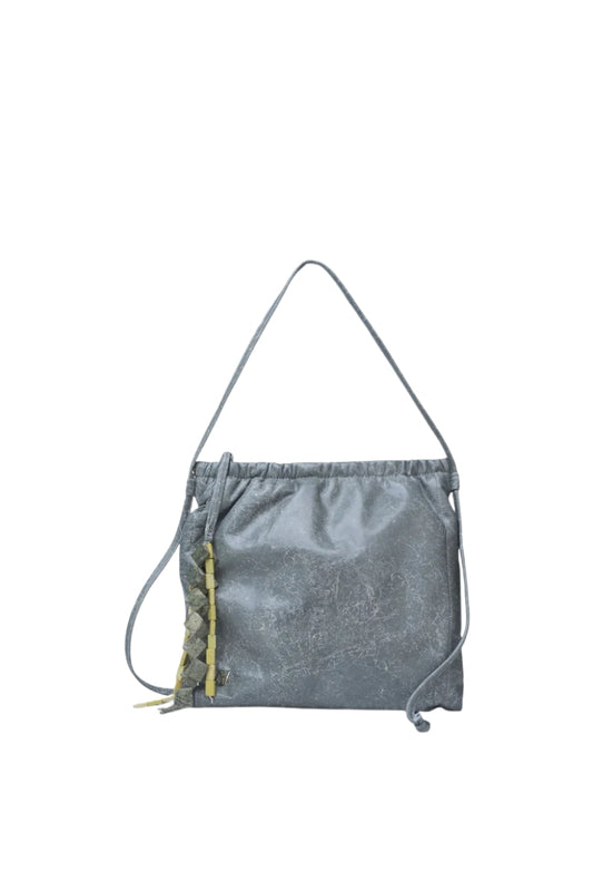 Melissa Clutch Leather Bag Grey