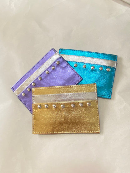 Metallic Leather Cardholders