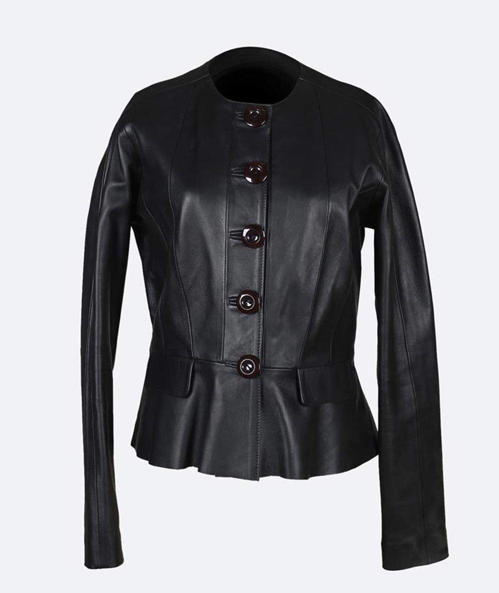 Misty Leather Jacket Black