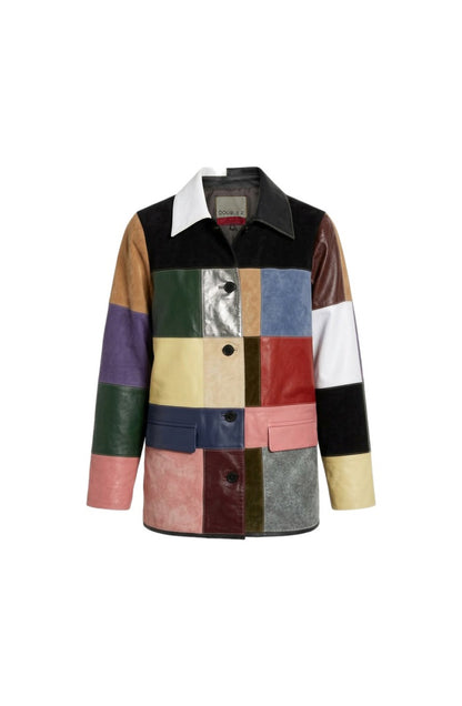 Ayo Leather Jacket Multicolored