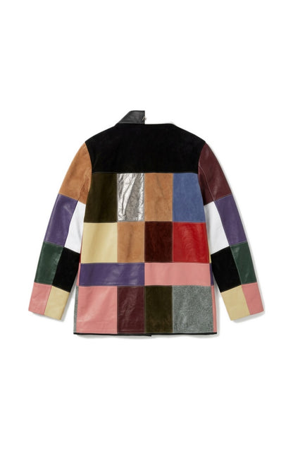 Ayo Leather Jacket Multicolored