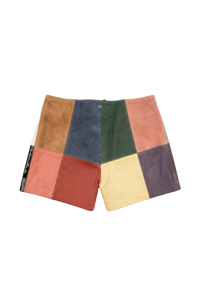 Ayo Leather Shorts Multicolored