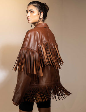 Pyrus Leather Jacket Brown