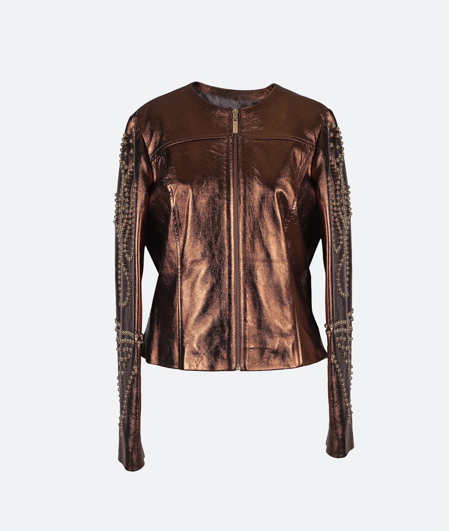 Quartz Leather Jacket Copper